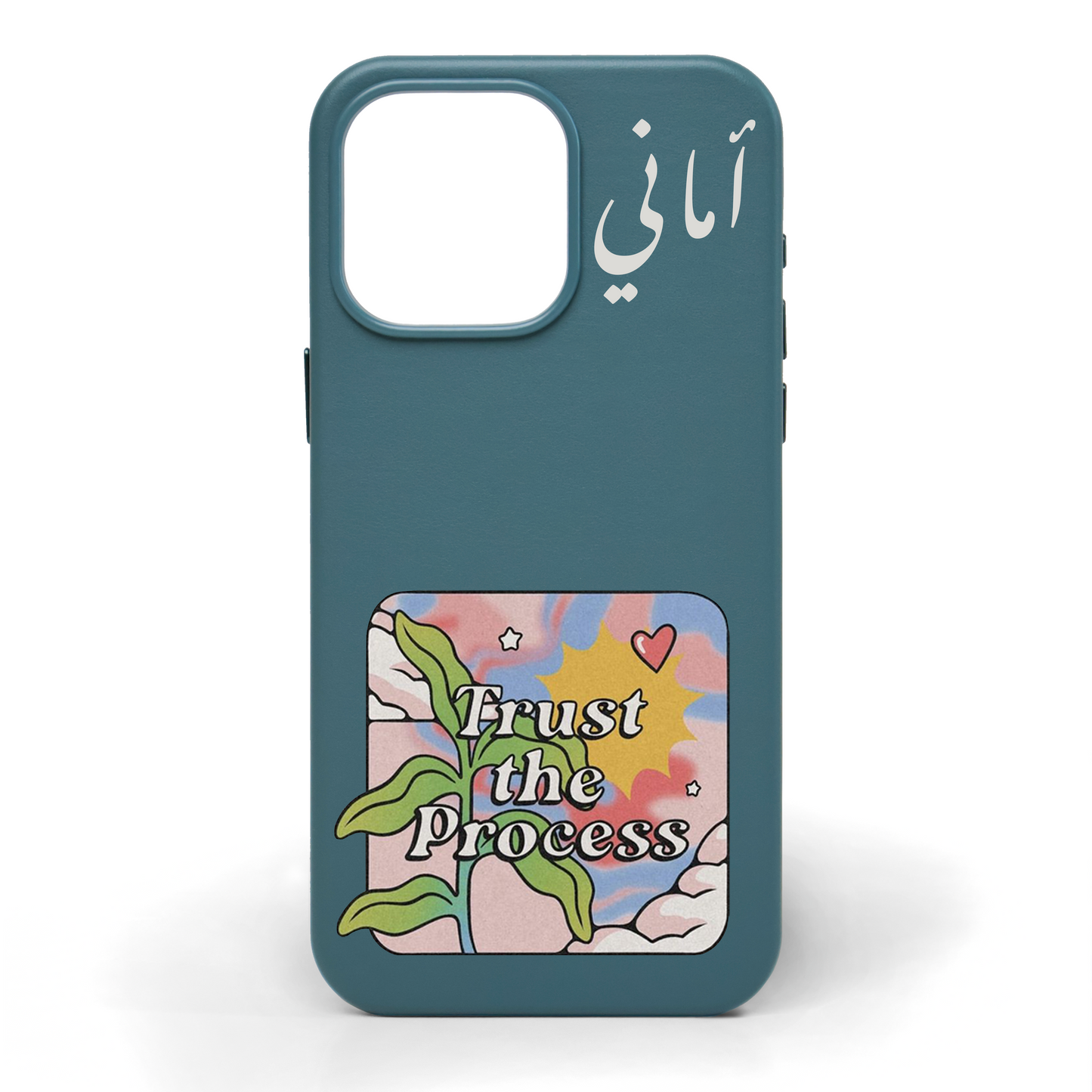 Trust The Process Hand-Painted Leather Phone Case