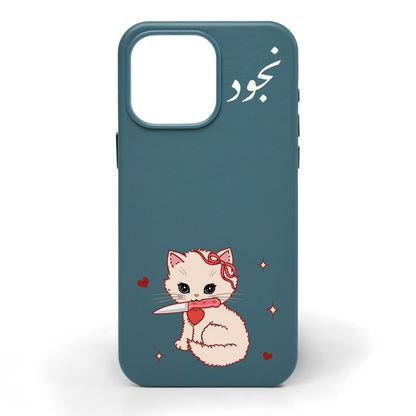 Pretty Little Claws Hand-Painted Leather Phone Case