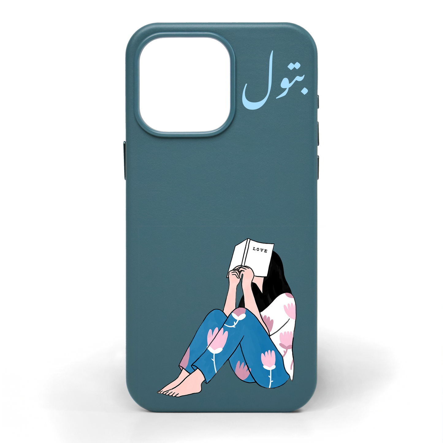 Pages of Passion Hand-Painted Leather Phone Case