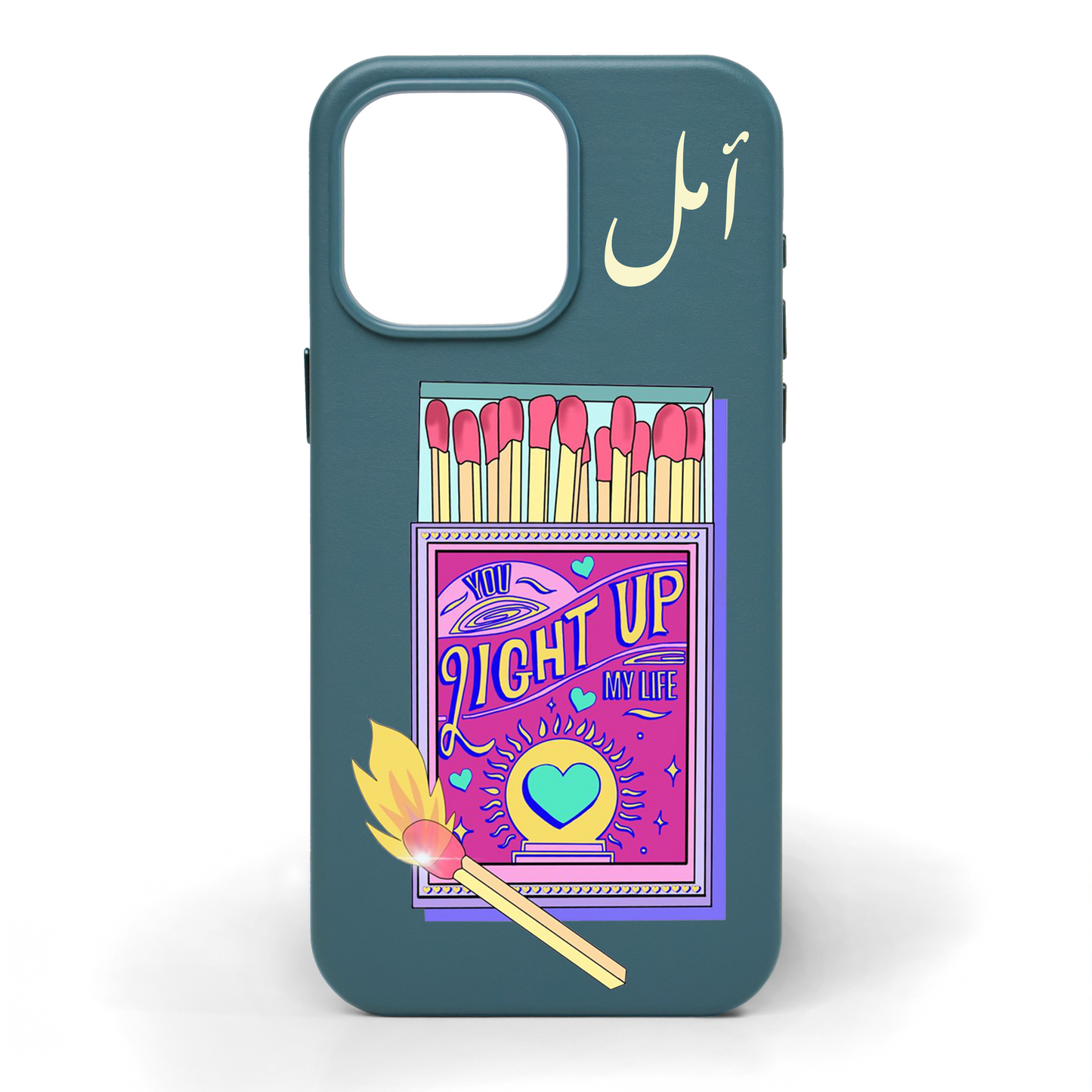 You Light Up My Life Hand-Painted Leather Phone Case