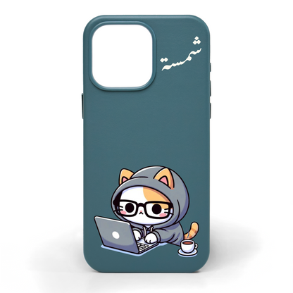 Busy Paws Hand-Painted Leather Phone Case