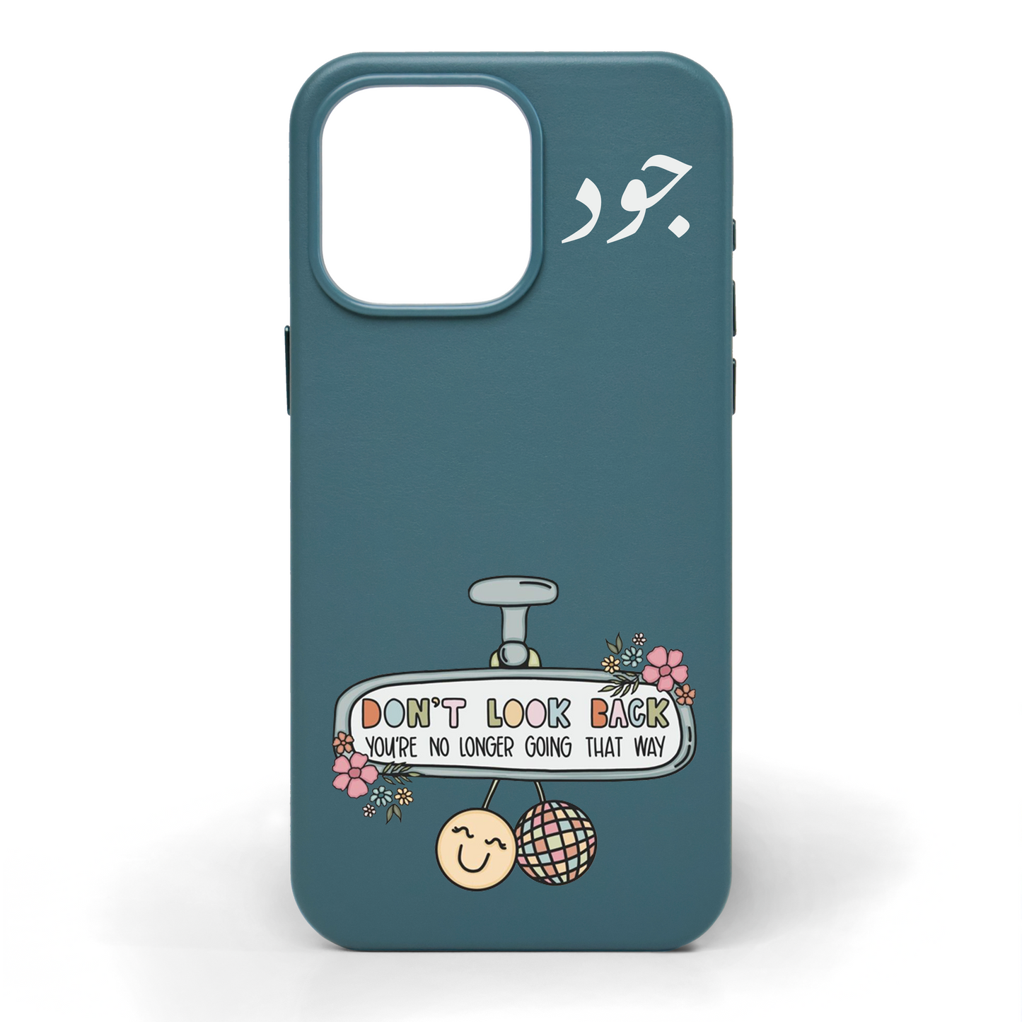 Don't Look Back Hand-Painted Leather Phone Case