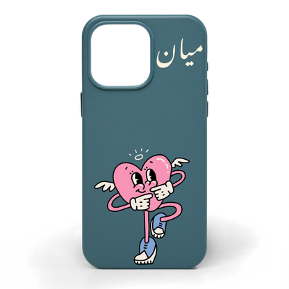 Just a Girl Hand-Painted Leather Phone Case