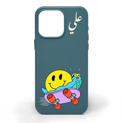 Turbo Slide Hand-Painted Leather Phone Case