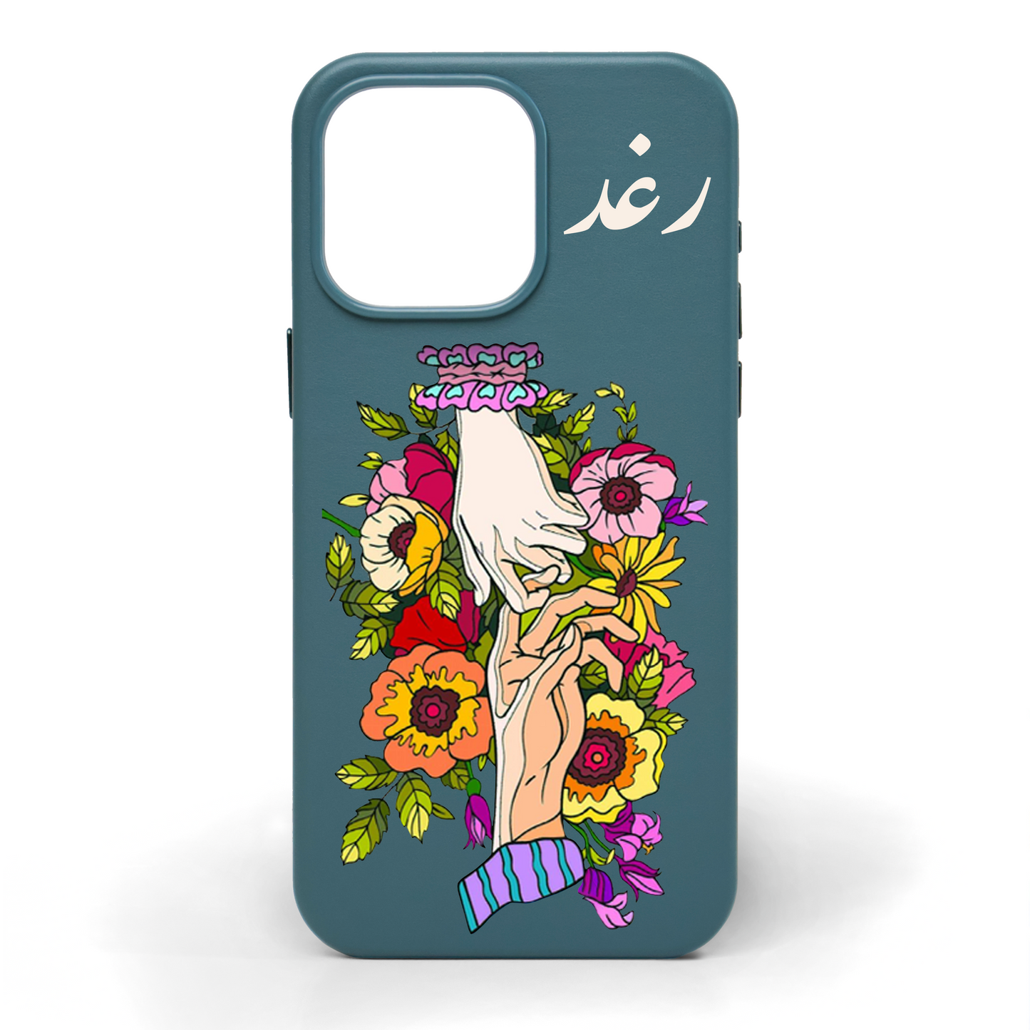 I'm With You Hand-Painted Leather Phone Case