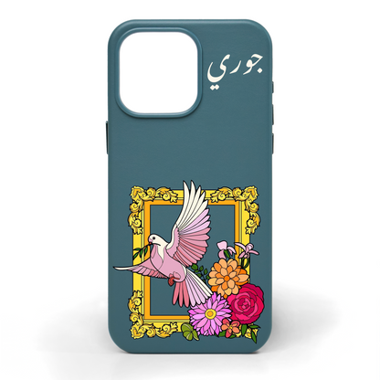 Wings Unfold Hand-Painted Leather Phone Case
