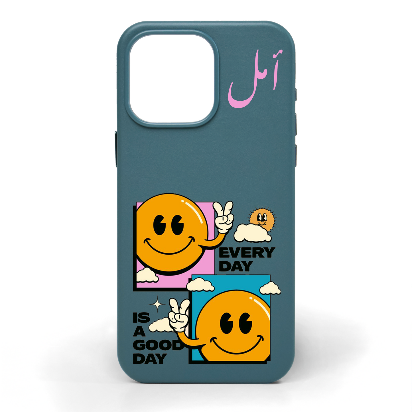 Every Day is a Good Day Hand-Painted Leather Phone Case