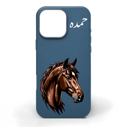 Classic Majestic Horse Hand-Painted Leather Phone Case