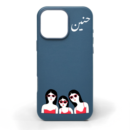 Trio Yo! Hand-Painted Leather Phone Case