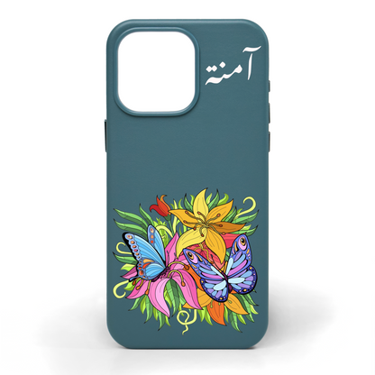 Summers Here Hand-Painted Leather Phone Case