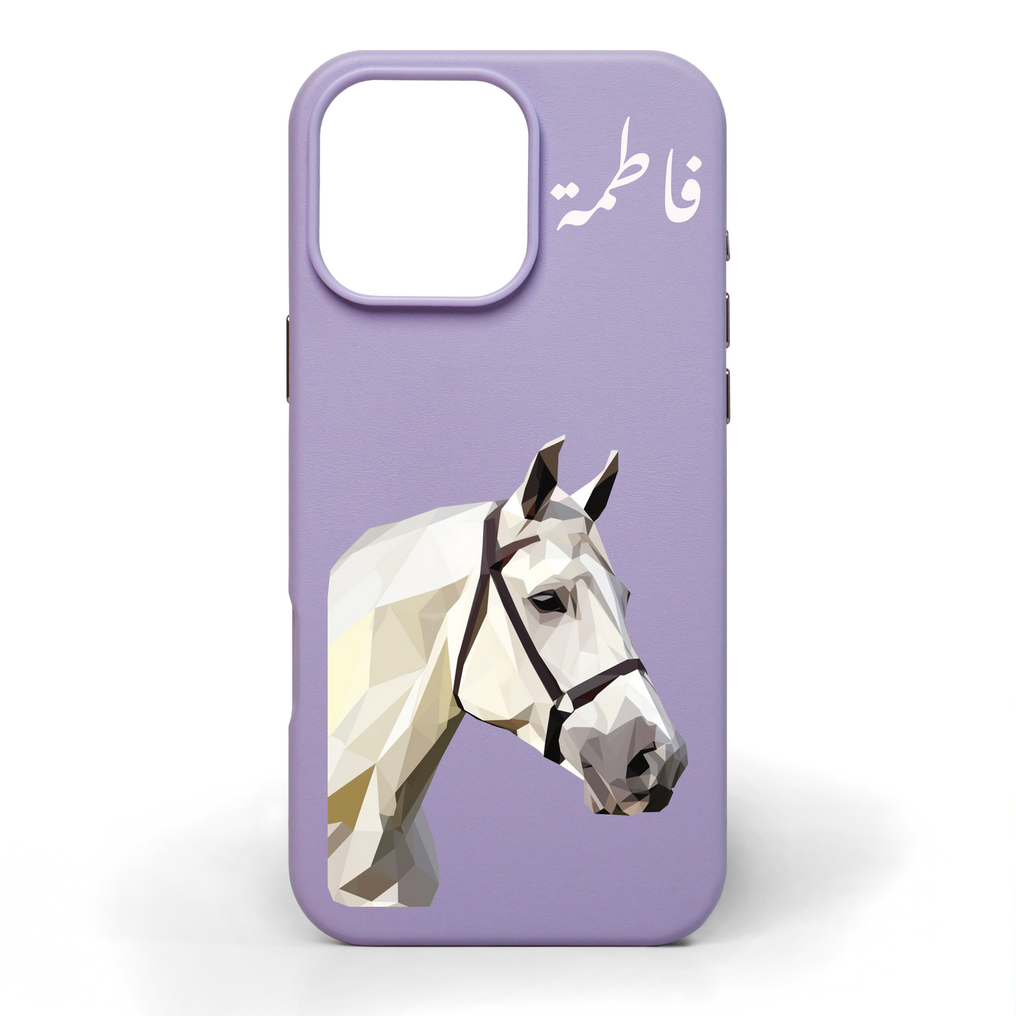 Pearl Stallion Hand-Painted Leather Phone Case