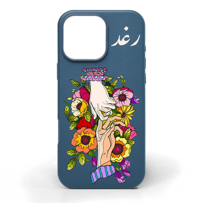 I'm With You Hand-Painted Leather Phone Case