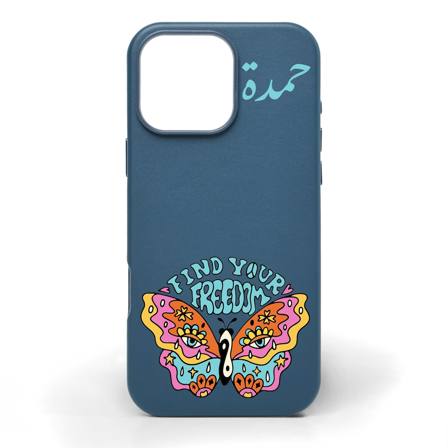 Find Your Freedom Hand-Painted Leather Phone Case