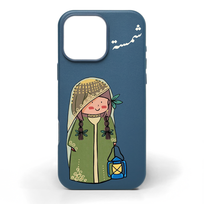 Little Princess Hand-Painted Leather Phone Case