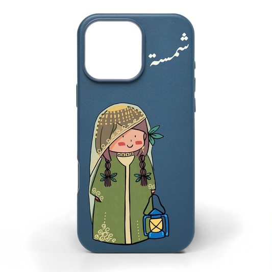 Little Princess Hand-Painted Leather Phone Case