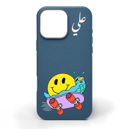 Turbo Slide Hand-Painted Leather Phone Case