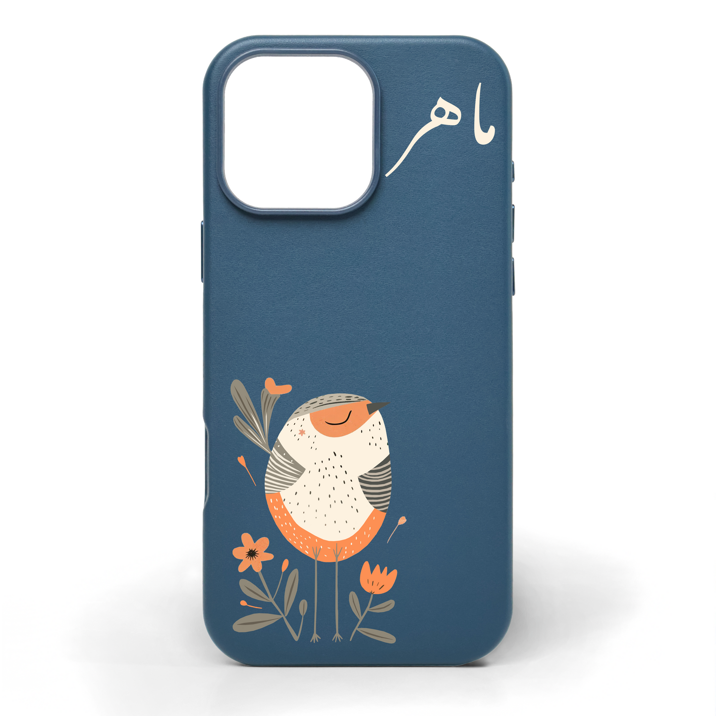 Calm Chirp Hand-Painted Leather Phone Case