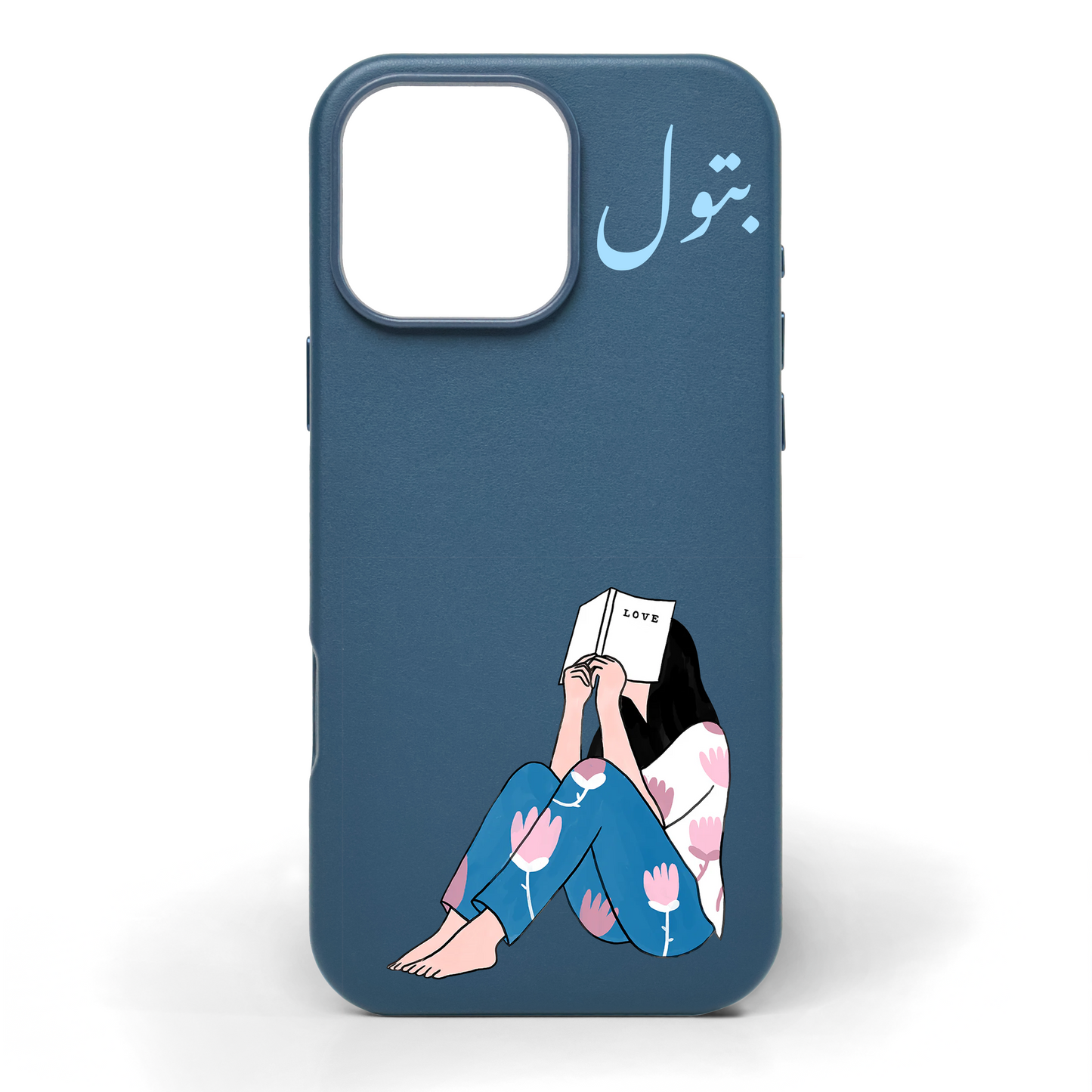 Pages of Passion Hand-Painted Leather Phone Case