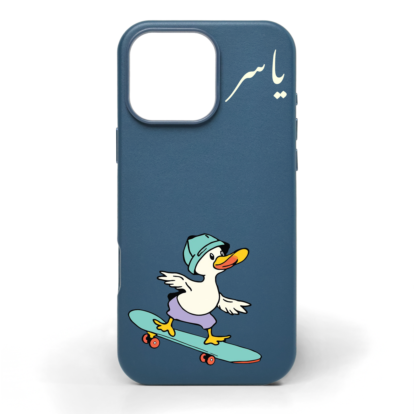 Quack ‘n’ Roll Hand-Painted Leather Phone Case