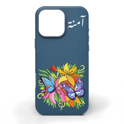 Summers Here Hand-Painted Leather Phone Case