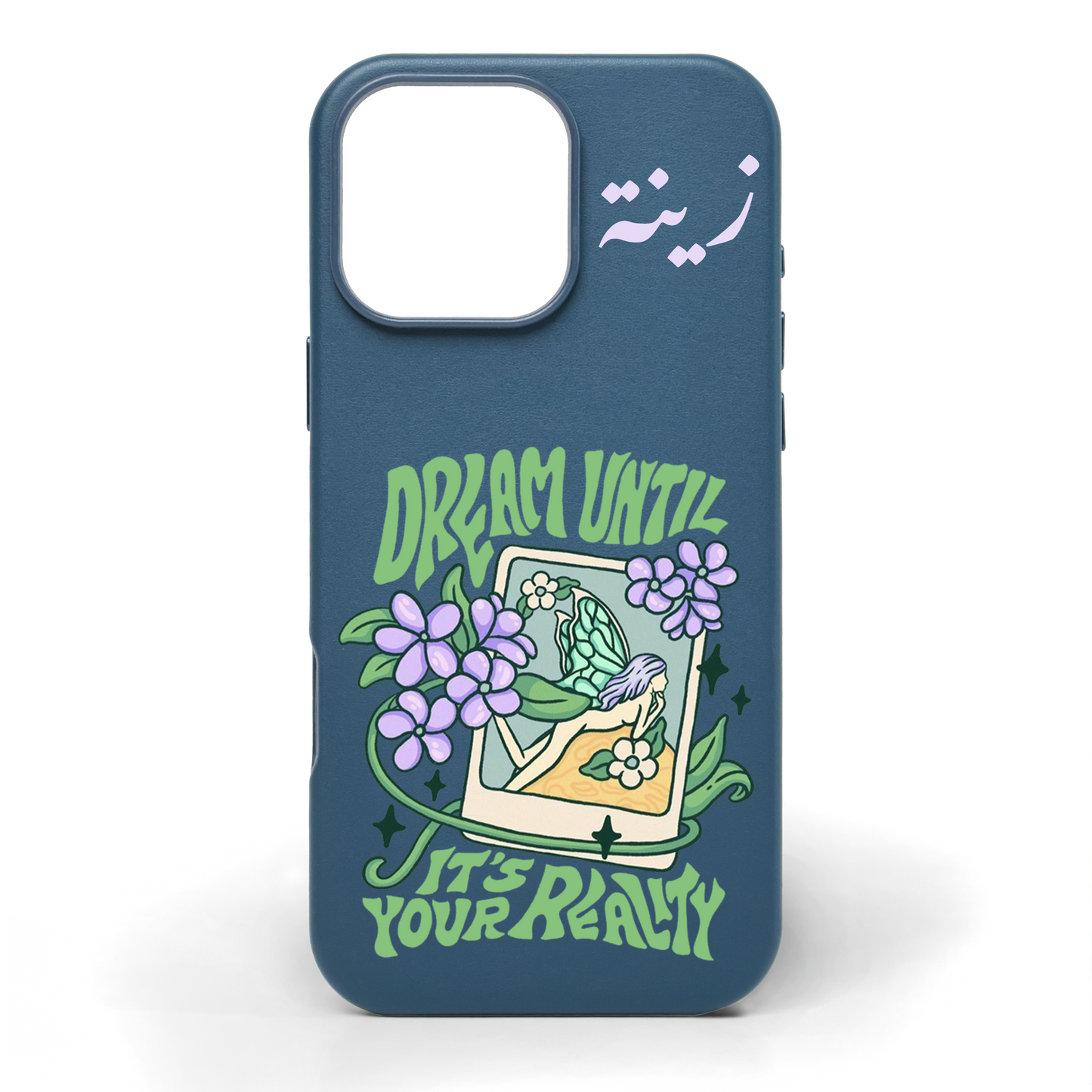 Dream Until It's Your Reality Hand-Painted Leather Phone Case