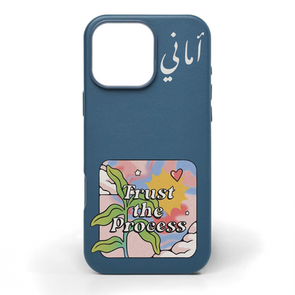Trust The Process Hand-Painted Leather Phone Case