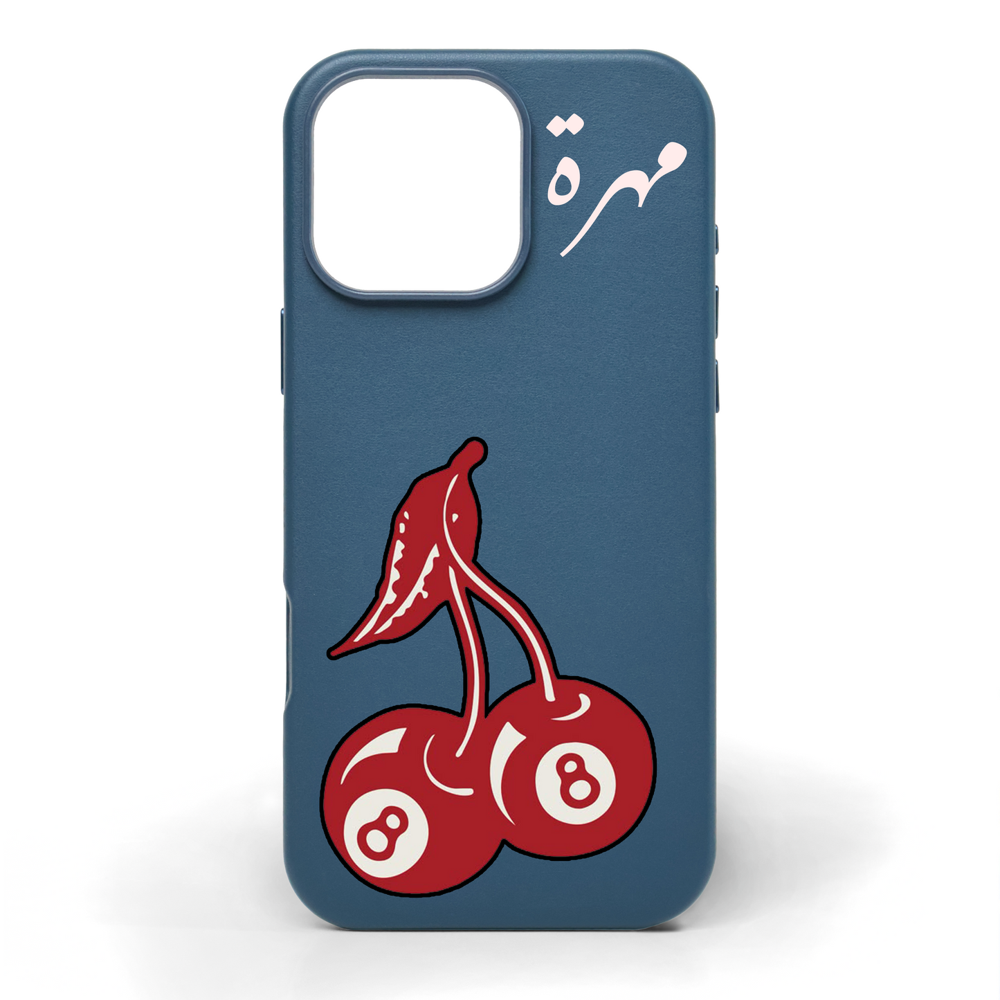 Lucky Cherry Hand-Painted Leather Phone Case