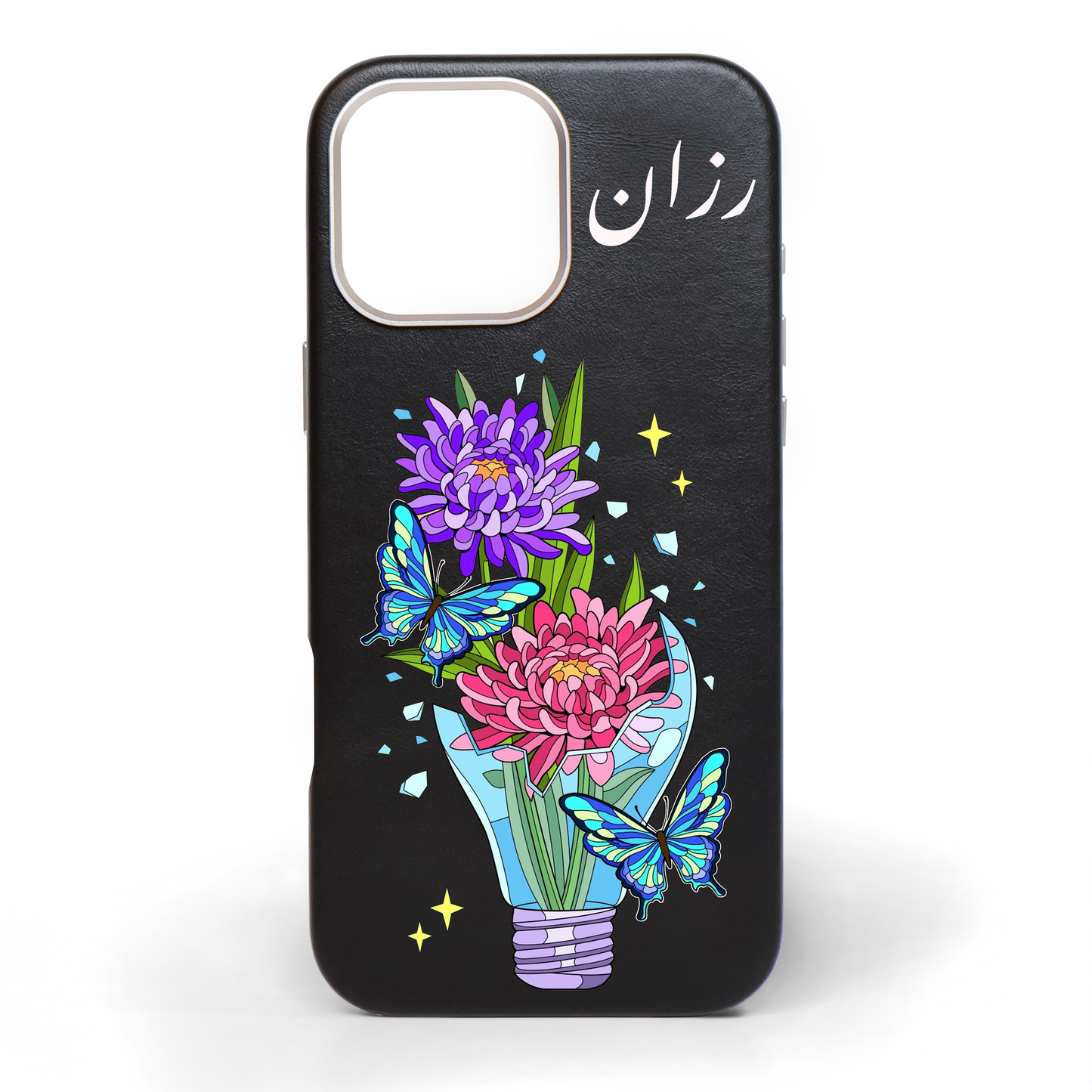 Shine Hand-Painted Leather Phone Case