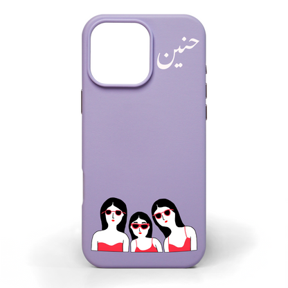 Trio Yo! Hand-Painted Leather Phone Case