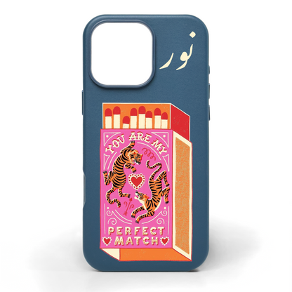 Perfect Match Hand-Painted Leather Phone Case