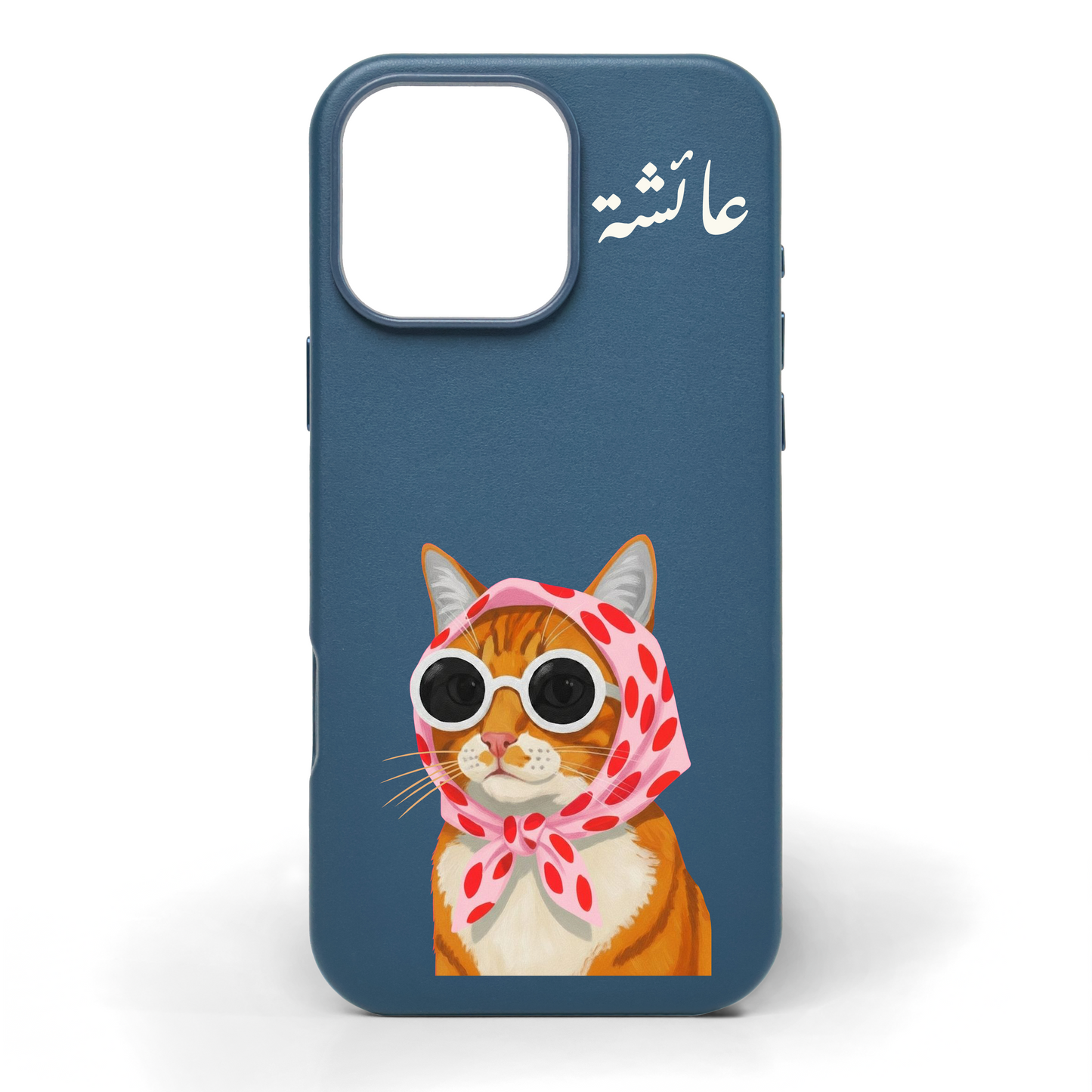 Sophisti-Cat Hand-Painted Leather Phone Case