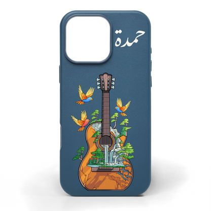 Nature’s Guitar Hand-Painted Leather Phone Case