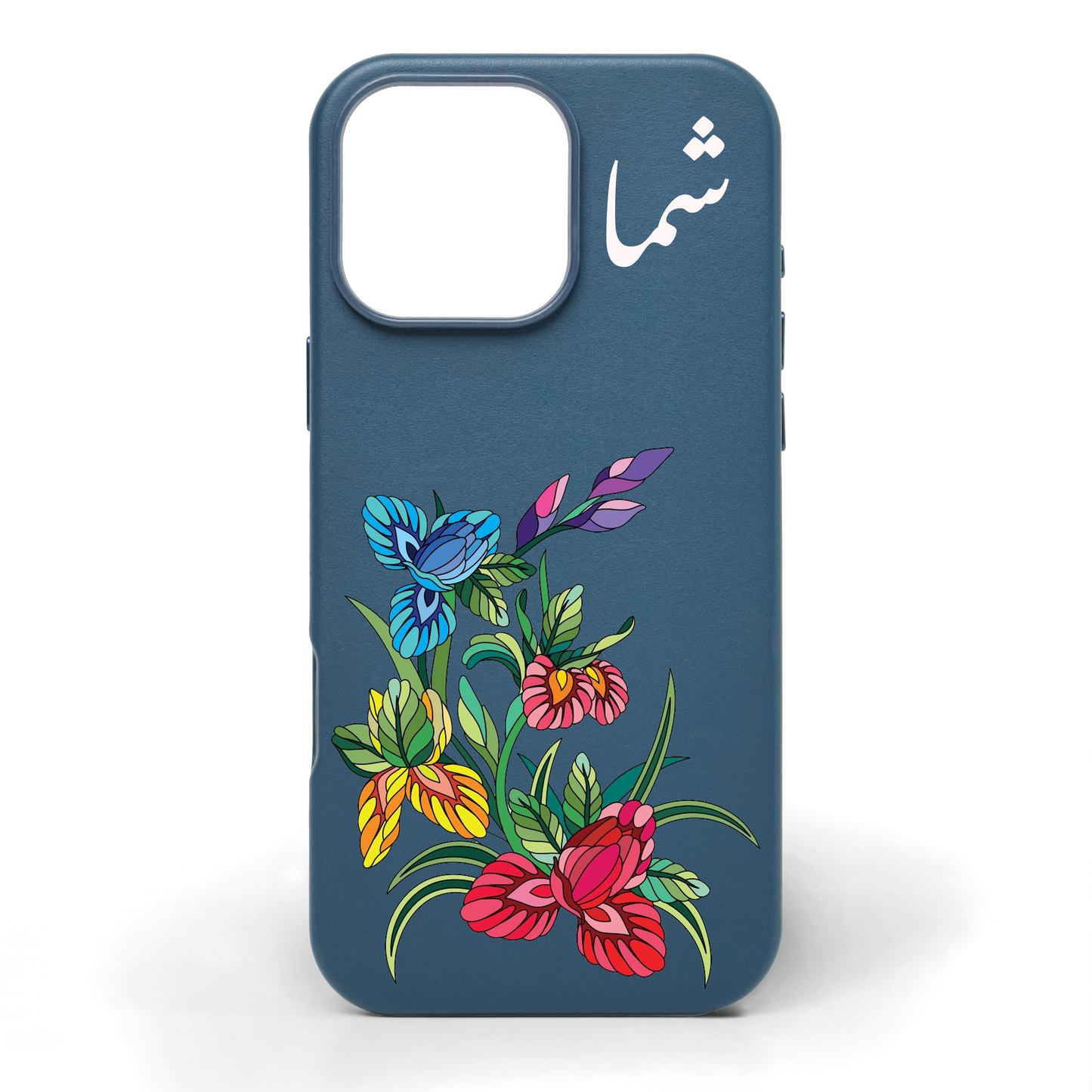 Orchid Garden Hand-Painted Leather Phone Case