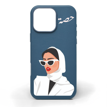 Diva Hand-Painted Leather Phone Case