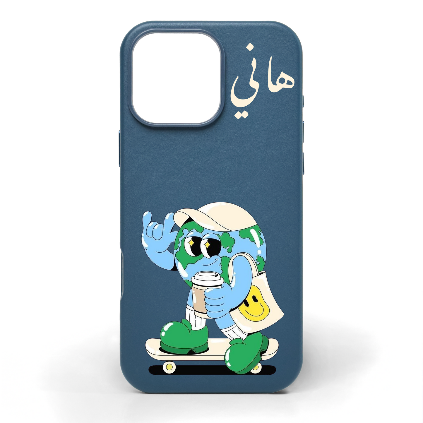 Around the World Hand-Painted Leather Phone Case