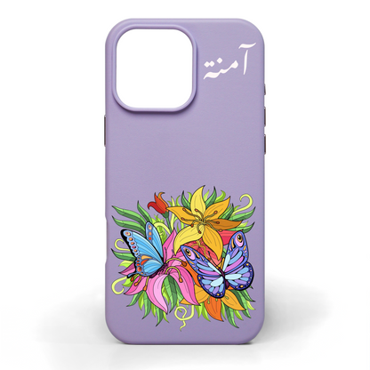 Summers Here Hand-Painted Leather Phone Case